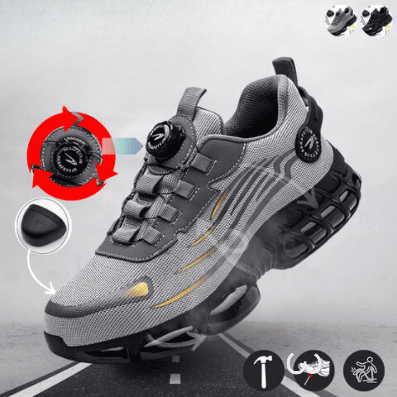 Henner Z90 Ultra-lightweight and wear-resistant safety shoes with a rotating buckle and steel toe