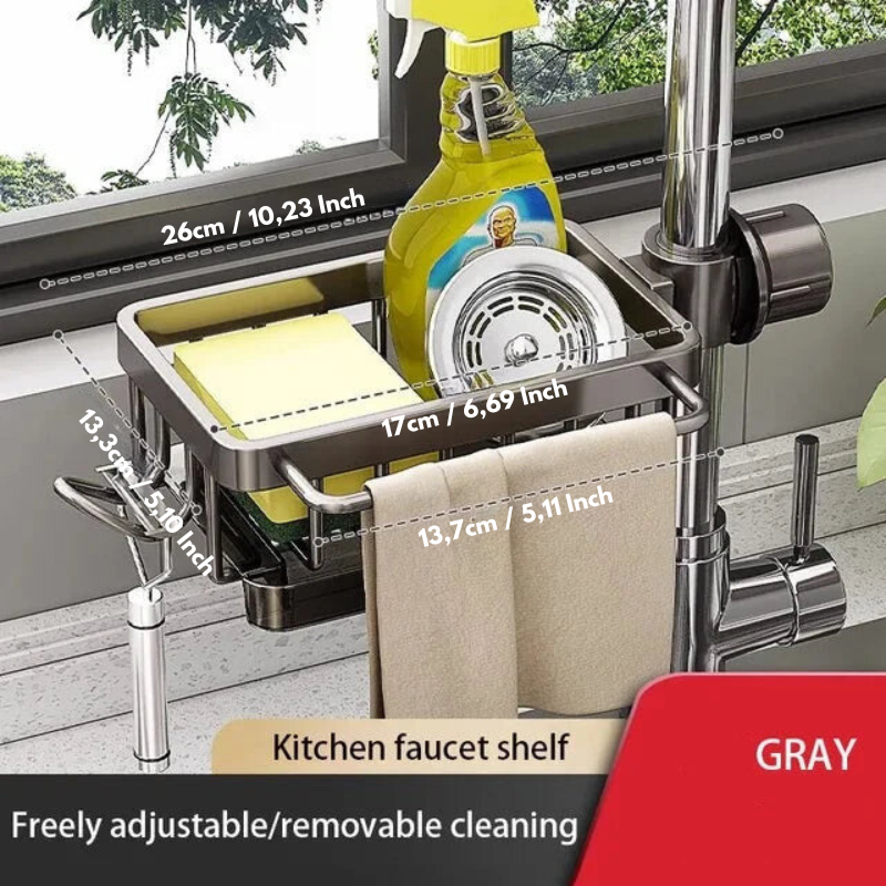 Organizator chiuvetă din aluminiu - Păstrați-vă spațiul curat