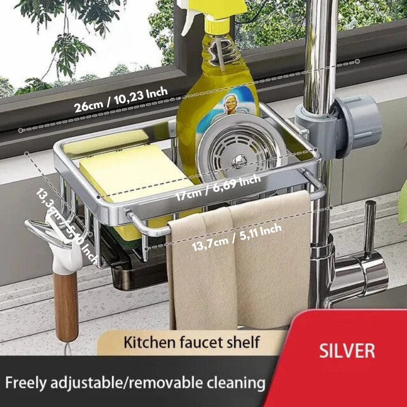 Organizator chiuvetă din aluminiu - Păstrați-vă spațiul curat
