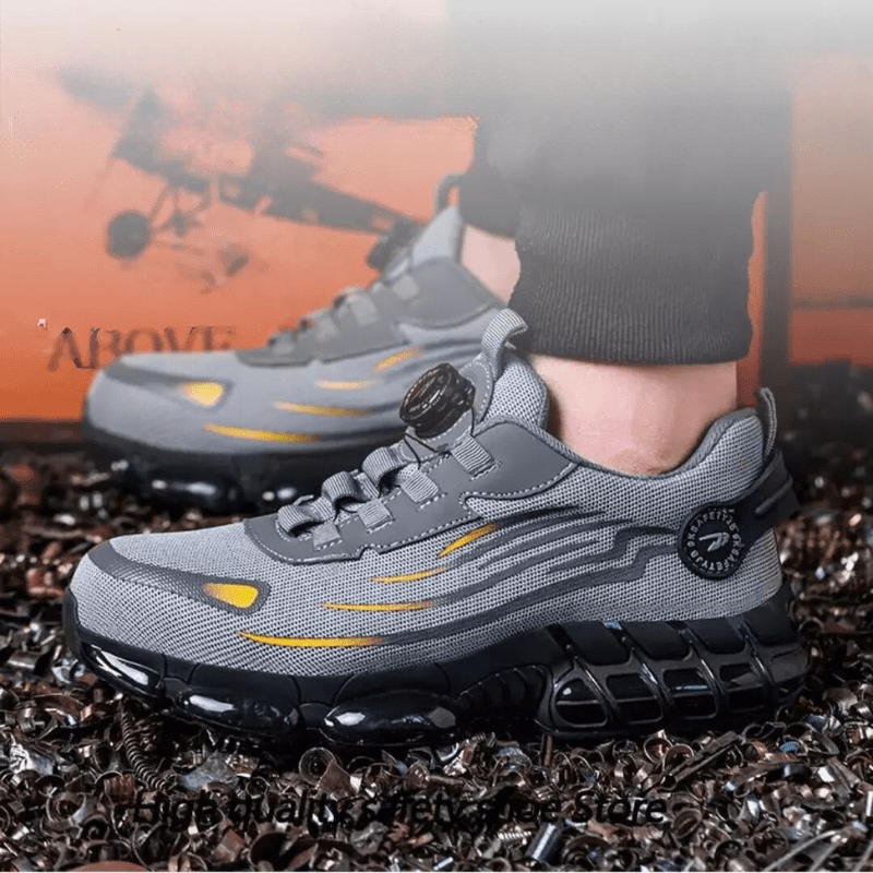 Henner Z90 Ultra-lightweight and wear-resistant safety shoes with a rotating buckle and steel toe