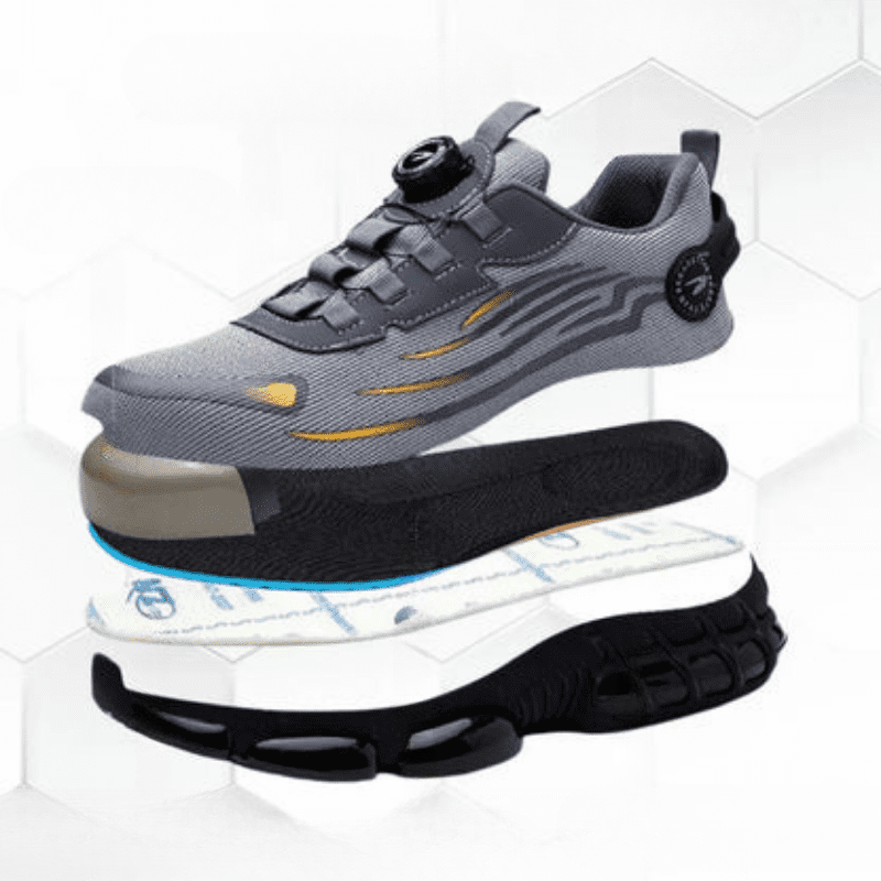 Henner Z90 Ultra-lightweight and wear-resistant safety shoes with a rotating buckle and steel toe