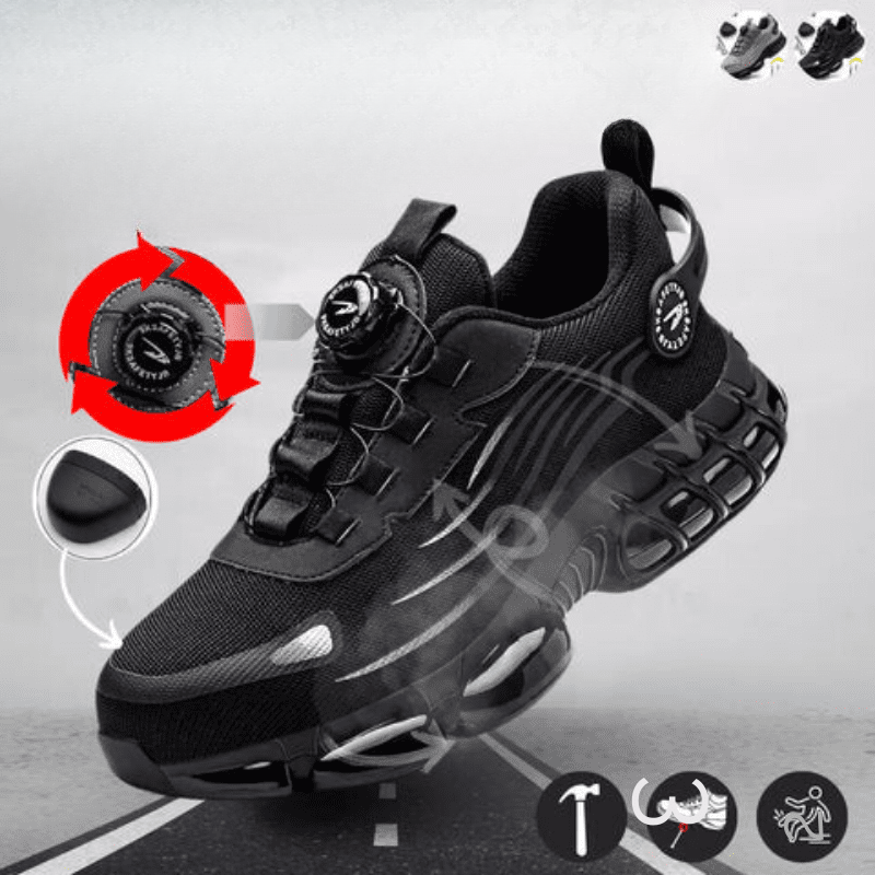 Henner Z90 Ultra-lightweight and wear-resistant safety shoes with a rotating buckle and steel toe